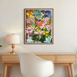 Dreaming in Ochre and Bloom (Custom Framed)