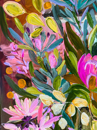 Dreaming in Ochre and Bloom (Custom Framed)