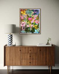 Dreaming in Ochre and Bloom (Custom Framed)