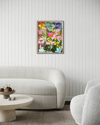 Dreaming in Ochre and Bloom (Custom Framed)