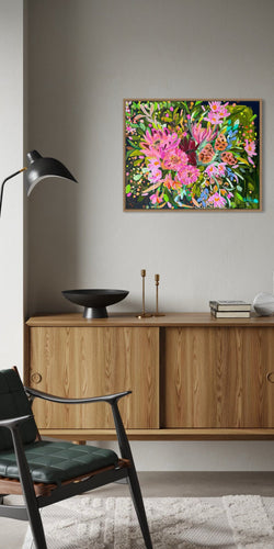 The Moon’s Secret Orchard (Custom Framed)