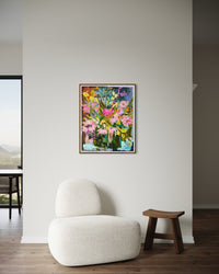 Dreaming in Ochre and Bloom (Custom Framed)