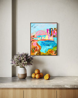 Original Artwork - She Wore a Flower Crown (Custom Framed)