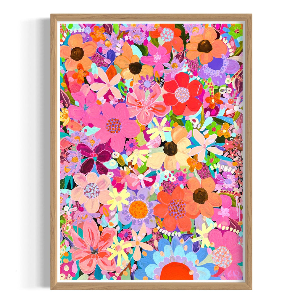 Nikki | Colourful, Abstract Flower Floral Wall Art Print – The New Devine