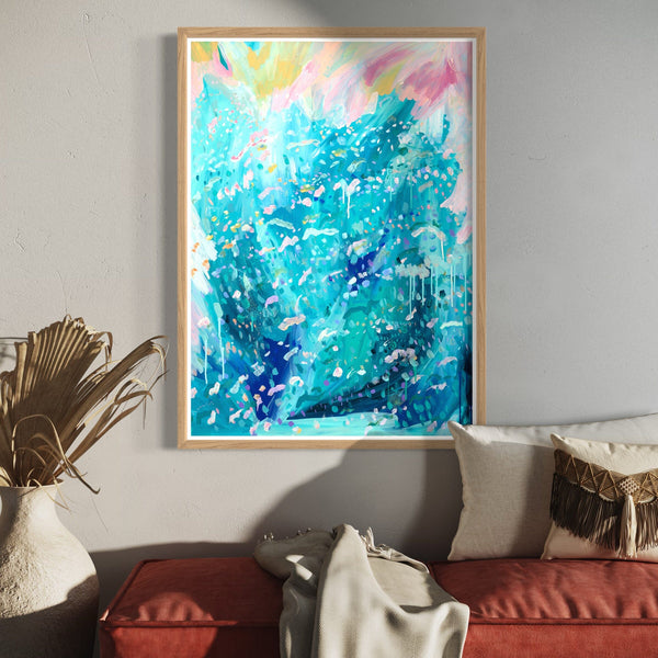 Contentment | Abstract Ocean Beach Wall Art Print – The New Devine